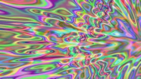 Abstract iridescent video clip. Trendy colourful background. Fantasy bright neon colors wavy flow. Live wallpaper can use in vertical position