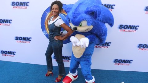 Tika Sumpter at the Los Angeles premiere of 'Sonic the Hedgehog' held at the Paramount Theatre in Los Angeles, USA on January 25, 2020.