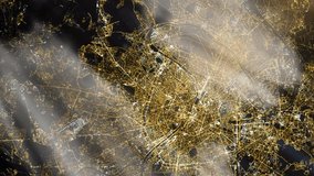 The City of Paris at Night, seen from Space. Elements of this Video furnished by NASA. 