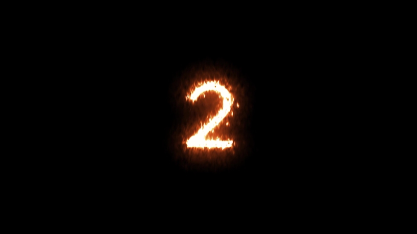 Top Ten Countdown from Number 10 to 1 in Burning Flame Realistic Animation Effect