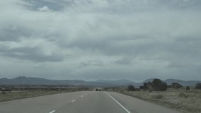 video of driving in desert highway