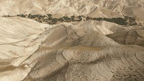 Aerial over dry riverbed of Qelt Valley. Judaean Desert. Israel. DJI-0178-07