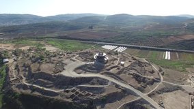 Museum and ruins of Shiloh National Park. Israel. Aerial view. DJI-0092-07