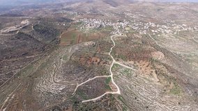 Aerial overview of Benjamin Plateau, near Shiloh. Israel. DJI-0092-01