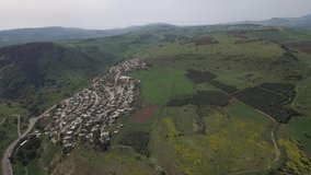 Aerial of Wadi Hamam and fields near Hamaam arab village. Israel. DJI-0163-02