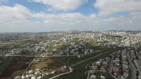 Aerial overlook of Hebron City and surroundings. West Bank. Israel. DJI-0141-02