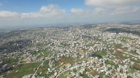 Aerial overlook of Hebron City. West Bank. Israel. DJI-0140-03