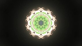 2d abstract lines ethnic mandala kaleidoscope effect.Video clip film beautiful fractal illusion art graphic motion pattern. Yoga dj party club show screen loopable pop up spin zoom in out water drop