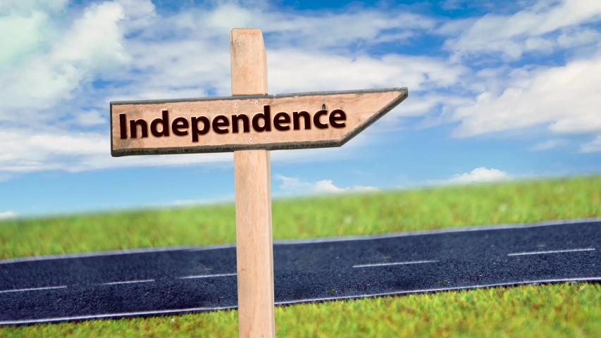 Street Sign the Way to Independence