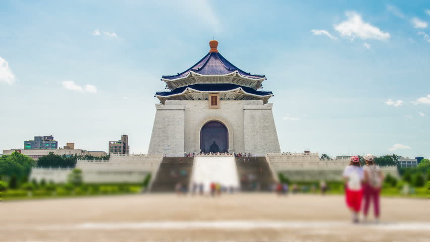 Time-lapse Chiang Kai-shek Memorial Hall, Taiwan