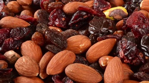 Close up of gourmet trail mix
