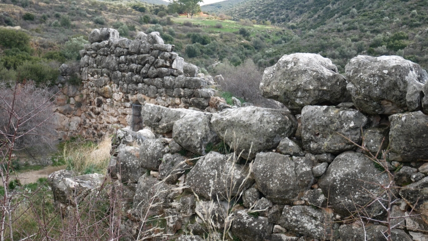 archaeological site of Mycenae and Megalithic Walls of citadel. Argolis, Peloponnese, Greece