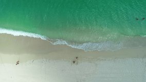 Aerial view of atlantic ocean. Paradise beach. 