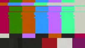 The effect of interrupting a program. TV no signal.