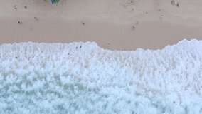 Footage video 4k aerial video from drone at surin beach Phuket Thailand summer holiday season 