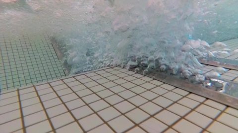Underwater Bubbles From Jacuzzi Water Jet In Thermal Spa Pool