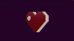 Valentine's Day, heart animation, 80s, 8-bit television game console - Powered by Shutterstock - Get 15% off with code: PIKWIZARD15
