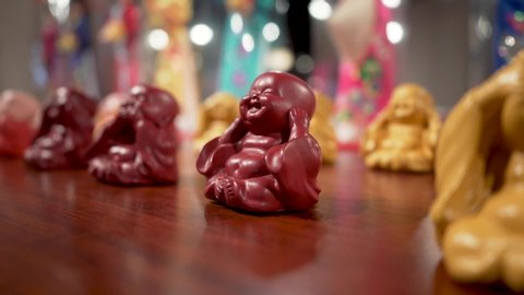 Cute Small Buddha Statue Sculptures in handicraft shop