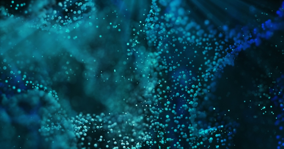 Abstract Blue Particles Background. Abstract Fluid Particles. Particles And Blue Background 4K. Beautiful Abstract Background. Particles Waving Background. Royalty-Free Stock Footage #1045772878