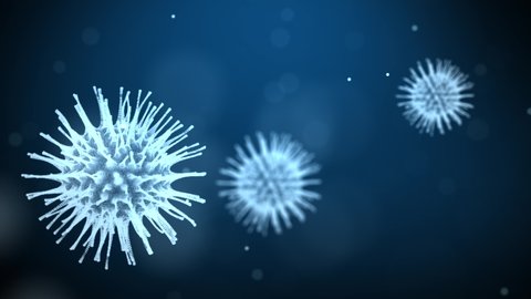 Virus cells flowing corona virus cells concept.Viral disease outbreak.  Hepatitis viruses, influenza virus H1N1, Flu, cell infect organism, aids. Virus abstract background.