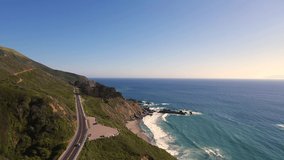 Aerial Video Over PCH Along Rocks and Waves