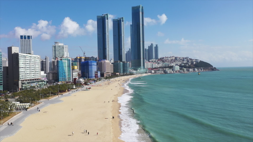 Haeundae Beach skyscrapers in Busan, South Korea image - Free stock ...