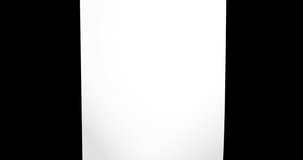 Three white blank sheets of paper or poster hang on clips on a transparent background. Free space for your text or design. Looped video