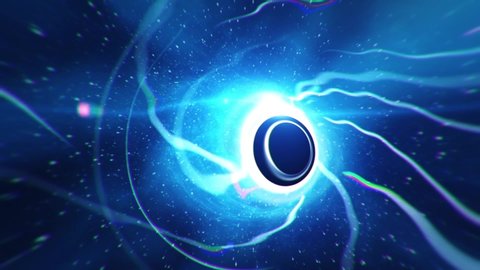 Black Hole Energy Attractor 3D Animation Rendering Stars