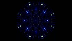  blue kaleidoscope sequence patterns 4k.  for yoga, clubs, shows, mandala, fractal animation