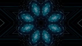  blue kaleidoscope sequence patterns 4k.  for yoga, clubs, shows, mandala, fractal animation