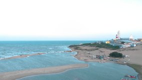 Drone video of Tamil Nadu coastal villages and beaches