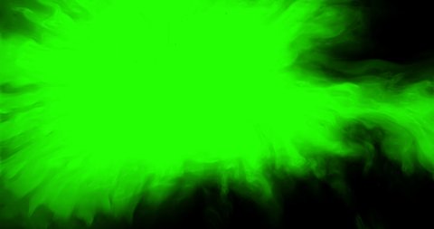 abstract paint brush stroke shape white ink splattering flowing and washing on chroma key green screen, ink splatter splash effect with alpha