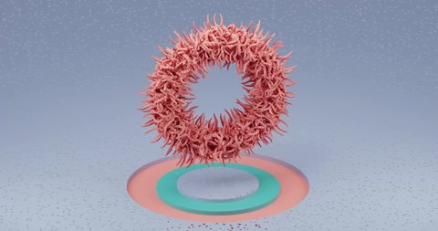 Super Satisfying Looped Animation of portal with octopus tentacles. Fantastic 3d surreal video footage in 4k.