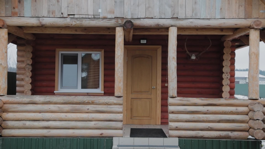 Entrance to the house from the log house.