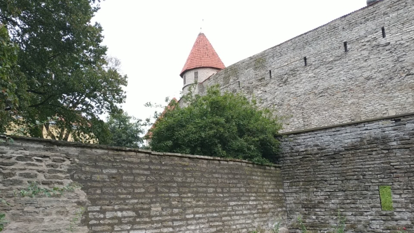 Casual view on the architecture and street decoration of Tallinn, Estonia