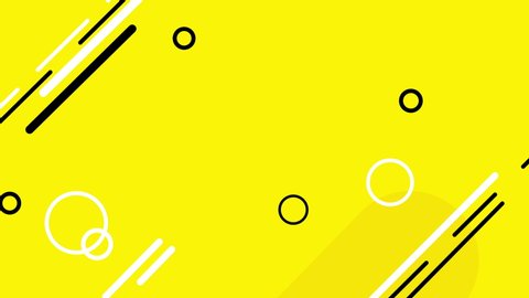 Simple looped yellow background with geometric shapes.