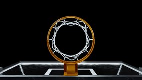 Basketball hit the basket in slow motion on a alpha channel - Powered by Shutterstock - Get 15% off with code: PIKWIZARD15