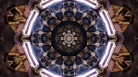 Poly Art Kaleidoscope Geometric Hypnotic Fractal background