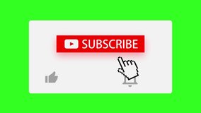 Animation of Social Network. Subscribe Button and Bell Notification on Green Screen Background. - Powered by Shutterstock - Get 15% off with code: PIKWIZARD15