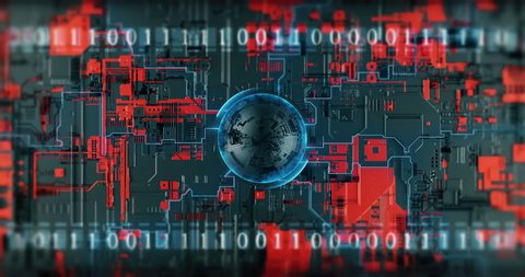 Futuristic Visualization Big Data Binary Code Stock Footage Video (100% ...