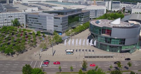 Ingolstadt , Bavaria / Germany - 11 07 2019: Audi headquarter Ingolstadt