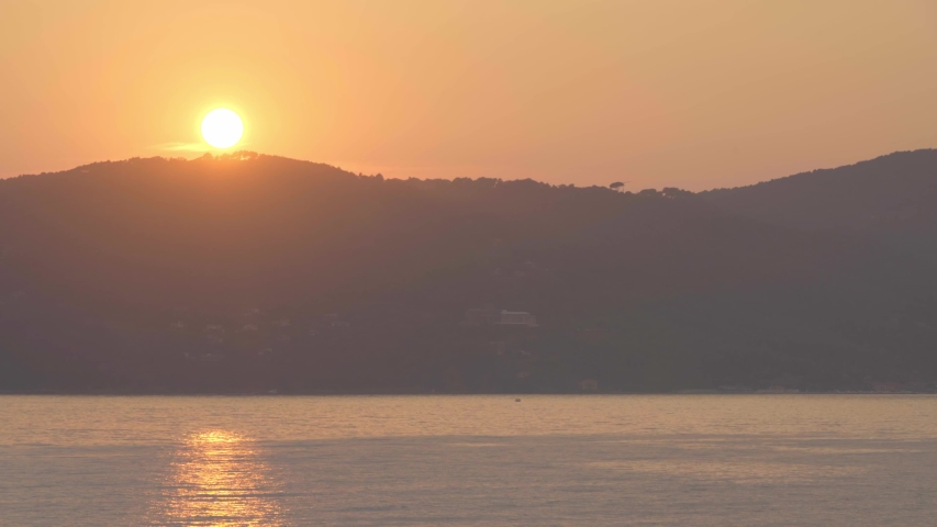 Seascape of sunset, CINE color/vintage