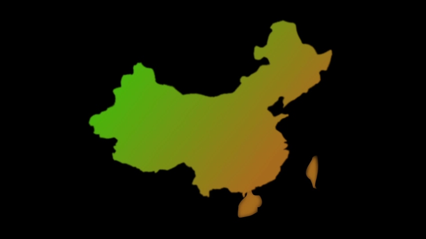 China Wuhan map coronavirus infection. 
Pin pointer to Wuhan China map, spread color diffuse from green to red like nCov infection.