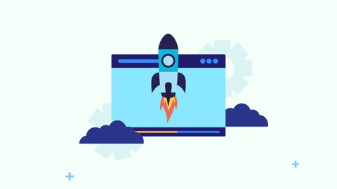 rocket launcher and tablet search engine optimization ,4k video animated
