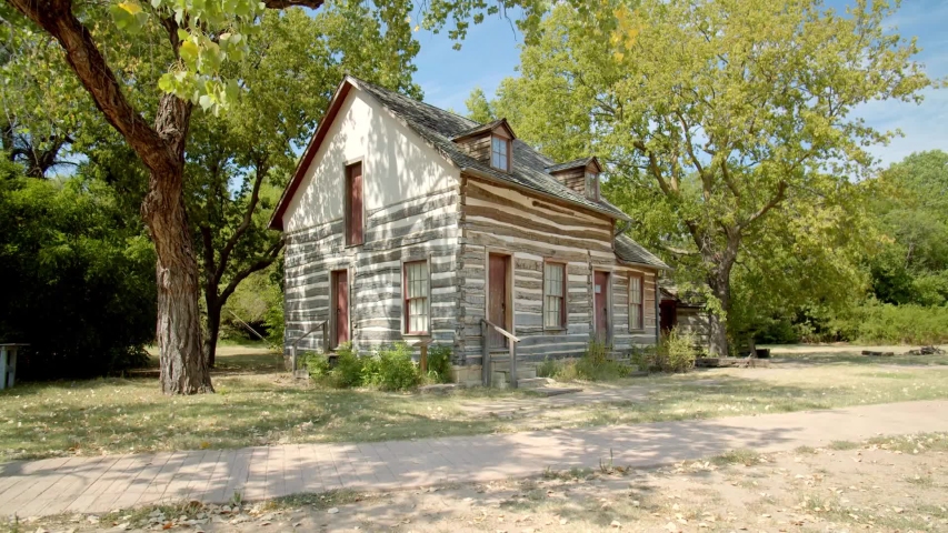 historical old western buildings in famous cowtown kansas