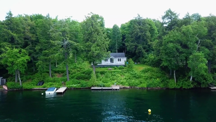 Ontario / canada    , Aerial video of the  Lake Ontario Nature  , taken by drone camera 