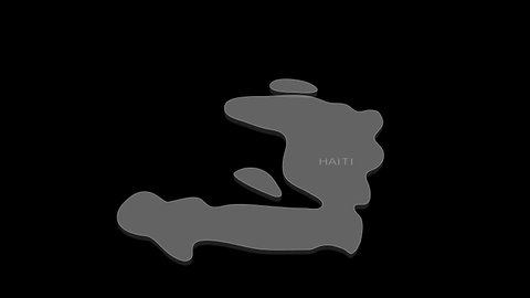 Haiti animated map with alpha channel.