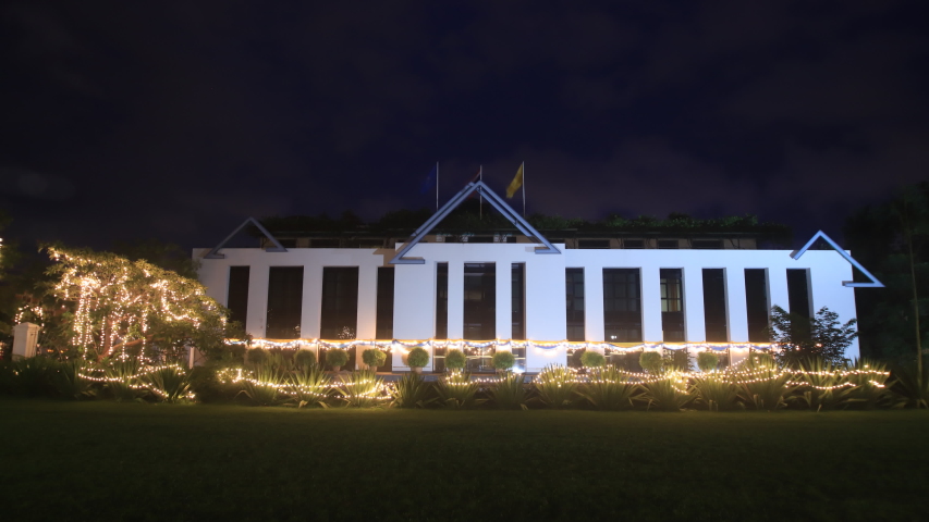 Time lapse of old European style building in Bangkok, Thailand.
