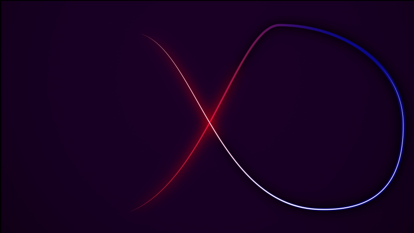 Shape infinity  line neon stroke move