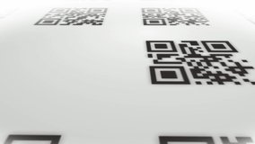 QR Code Technology Icons Background Loop/
4k animation of an abstract technology background with qr code icons switching in seamless loop mode